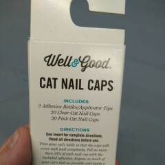 Well&Good Cat nail caps XS extra small pink and clear