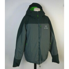 Arc'teryx Mens Hooded Jacket CA 34438 Large Dark Grey With Green Lining BK/JE
