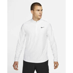 NikeCourtDri-FIT Advantage Mens 1/2 Zip Tennis Top White Size Medium CV2866-100