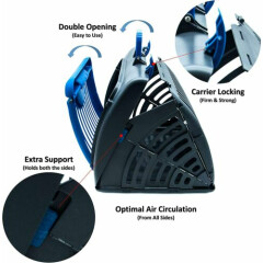 New Strong Collapsible Pet Carrier For Cats Dogs Travel Crate Folded Ventilation