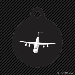 C-5 Keychain Round with Tab dog engraved many colors c5 carrier usaf Ver. 2