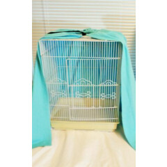 EXTRA LARGE Bird CAGE COVER 100% Cotton Flannel AQUA BLUE
