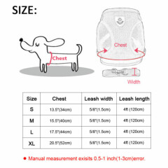 Kitted Cat Dog Harness Lead Leash Set Soft Dog Vest Pets Puppy Breathable Vest