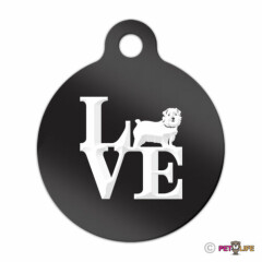 Love Norfolk Terrier Engraved Keychain Round Tag w/tab park v2 Many Colors