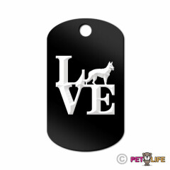 Love German Shepherd Engraved Keychain GI Tag dog park Many Colors