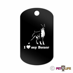 I Love My Boxer Engraved Keychain GI Tag dog v2 Many Colors