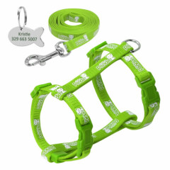 Cat Harness and Leash Set Outdoor Walking Escape Proof with Personalized ID Tag