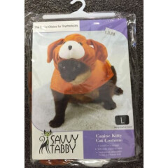SAVVY TABBY CANINE KITTY CAT COSTUME Halloween S M L Turns your cat into a dog!