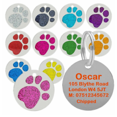 Engraved Dog Tag Personalised ID Tags Name Disc Pet Cat Tags Animal Cat Collar