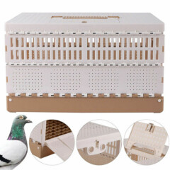 Bird Cage Racing Pigeon Folding Cage Carrier Box 2 Side Doors Poultry Pet Cage