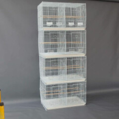 Lot of 4 Breeding Bird Carrier Cage with Dividor for Parakeet Canary Finch Lover