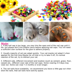 100Pcs Cat Nail Caps Colorful Pet Cat Soft Claws Nail Covers For Cat Claws USA.*