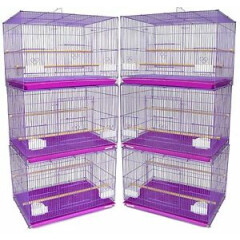 Lot of 6 Lavender Aviary Canary Breeding Breeder Bird Cages 24x16x16"H --257