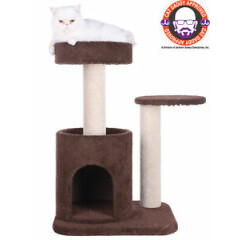Armarkat F3005 Carpeted Real Wood Cat Tree Condo, Kitten Activity Tree, Brown