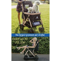 HPZ PET ROVER XL Extra-Long Pet Stroller for Small/Medium/Large Dogs, Cats