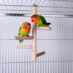 Parrot Bird Perch Toys Wooden Activity Branches Climbing Stairs Grinding Stick
