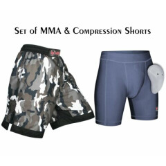 MERAKI MMA Shorts Compression VALE TUDO Short UFC Muay Fight Thai Boxing Short