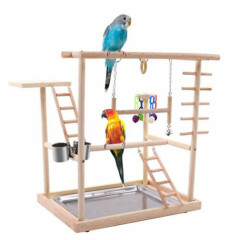 QBLEEV Bird Perches Nest Play Stand Gym Parrot Playground 