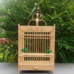 Bird House Cage Handmade Bamboo Shed Bird Spread Durable Exquisite For Bird Cage