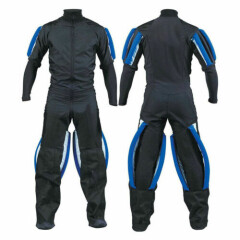 Skydiving jumpsuit Skydrive gripper suit with blue grippers.