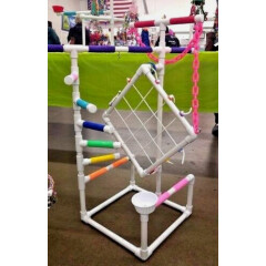 3' Tall Climber 1/2" PVC Parrot Perch \ Stand \ Play Gym **FREE SHIPPING!** 