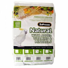ZuPreem Natural Bird Food W/added Vitamins/minerals for Parrot & Conure 20 lbs