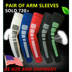 1 PAIR Cooling Arm Sleeves Cover UV Sun Protect Basketball Sport Men Women