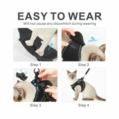 Otunrues Cat Harness and Leash Set for Walking Escape Proof, Easy-to-WEAR Adj...