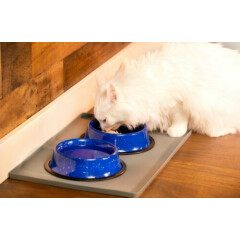 Camping Style Pet Bowl | Speckled Non-Tip Food or Water Bowl for Cats or Dogs