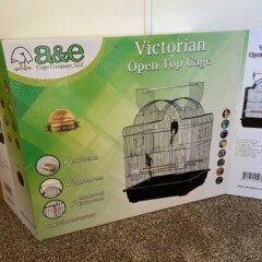Victorian Bird Cage with Dome Top, 2 Feeders, and 2 Perches.