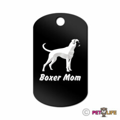 Boxer Mom Engraved Keychain GI Tag dog Many Colors