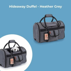 NEW PET TRAVEL CARRY Duffel AIRLINE APPROVED Heather Gray USA MADE LUXARY
