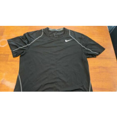 Nike Pro Combat Dri Fit fitted men's black shirt sz medium 