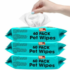 All Purpose Dogs Cats Ear Mouth Paw Cleaning Wet Alcohol Free Pet Wipes Bulk Lot