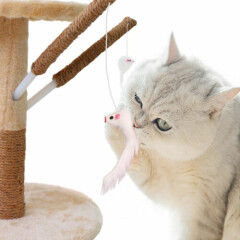 12.6" Cat Tree Pet Kitten Sisal Scratch Post Wand Stick Furniture Play House Toy