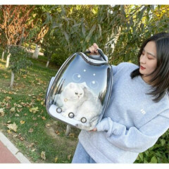 Portable Cat Carrier Bag Puppy Transparent Capsule Travel Backpack Pet Supplies