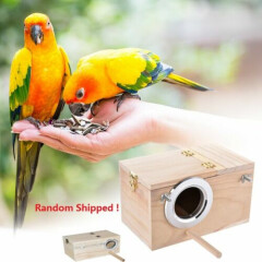 Premium Wooden Bird Nesting Box Bird Parrot Clear View Window Bird House S/L