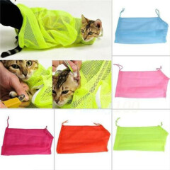 Mesh Pet Cat Grooming Restraint Bag For Bath Wash Nails Cutting Cleaning Bag SA