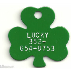 Irish Ireland Shamrock Lucky Pet Dog ID Tag St Patrick