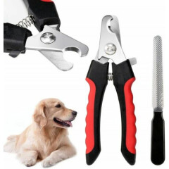 Dog Nail Cutter for Medium Dogs with Safety Lock Stainless Steel Professional