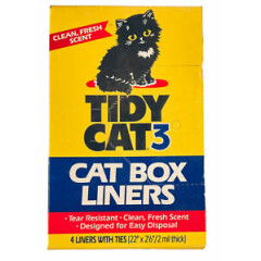 Tidy Cats Litter Box Liners Tear Resistant Clean Fresh Scent 4 Liners