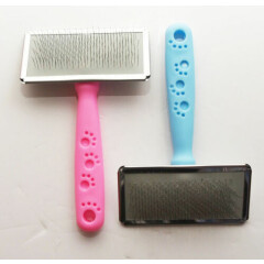 Slicker Pet Cat/Dog Grooming Brush Large Pink/Blue!