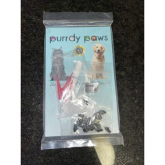 NEW Black Size Kitten/X-Small purrdy paws Claw Covers with Adhesive