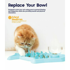 Hunt N' Snack Mat Cat Slow Feeder Kitten Bowl Interactive Challenges 