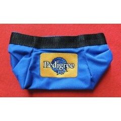 Pedigree Dog Pet Compact Bowl Travel Water or Food Collapsible Blue Sturdy Nylon