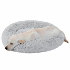 Donut Cuddler Round Dog Bed Ultra Soft Washable Dog and Cat Cushion Comfortable