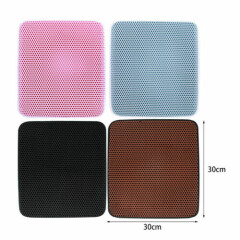 Color Cat Litter Mat Trapping Honeycomb Double Layer Design Waterproof Washable