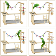 Exttlliy Parrots Bird Playground Birdcage Playstand Play Gym Parakeet Playpen La