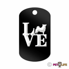 Love Schipperke Engraved Keychain GI Tag dog park Many Colors