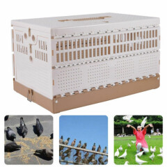 Folding Cage Racing Pigeon Carrier Box Poultry Pet Supply Cage +2 Side Doors USA